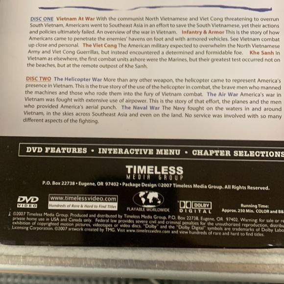 Vietnam Combat 2 Disc DVD Set in Collectible Case History Drama Documentary - Picture 6 of 16